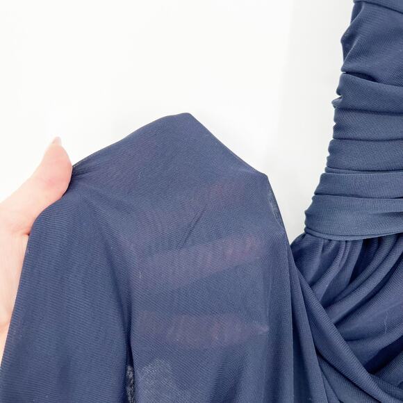 Birdy Grey Lianna Chiffon Bridesmaid Maxi Dress S Blue - Picture 6 of 8